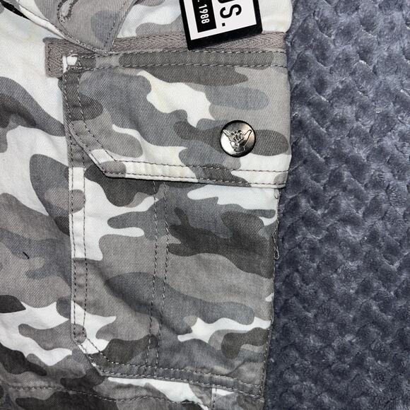 Beach Bros Shorts Mens Size 32 Camo Utility Cargo Canvas Belt-New with tag - Picture 9 of 10